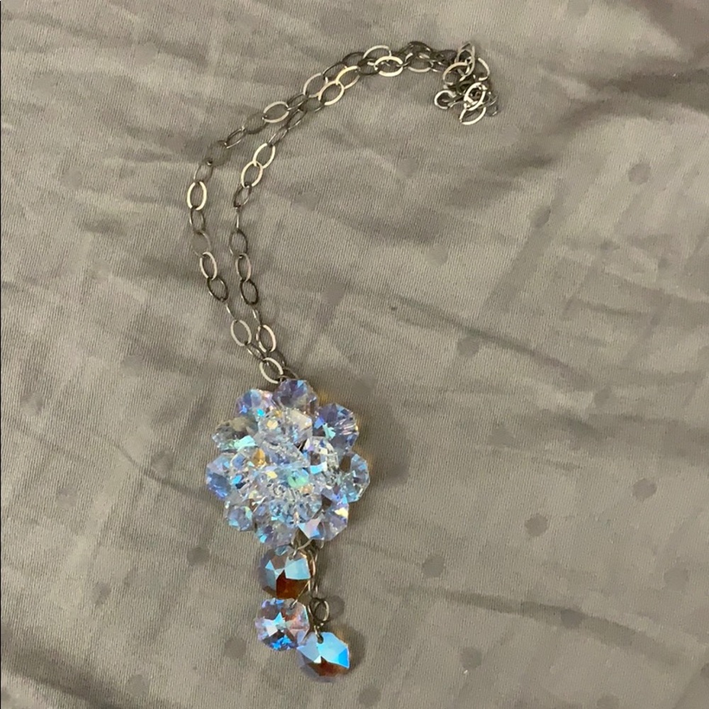 925 Sterling silver Swarovski crystal necklace